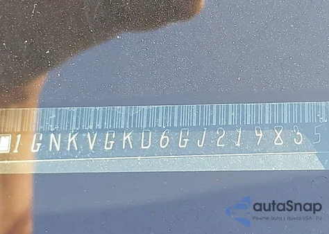 2016 Chevrolet Traverse 1Lt z USA, uszkodzony, nr VIN 1GNKVGKD6GJ219835